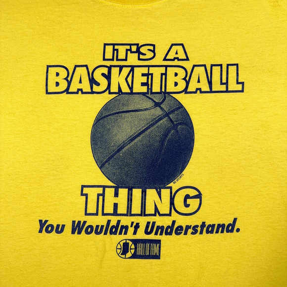 Vintage Indiana Basketball Shirt Adult EXTRA LARGE Yellow Hall Fame Sports Y2K - Picture 2 of 6